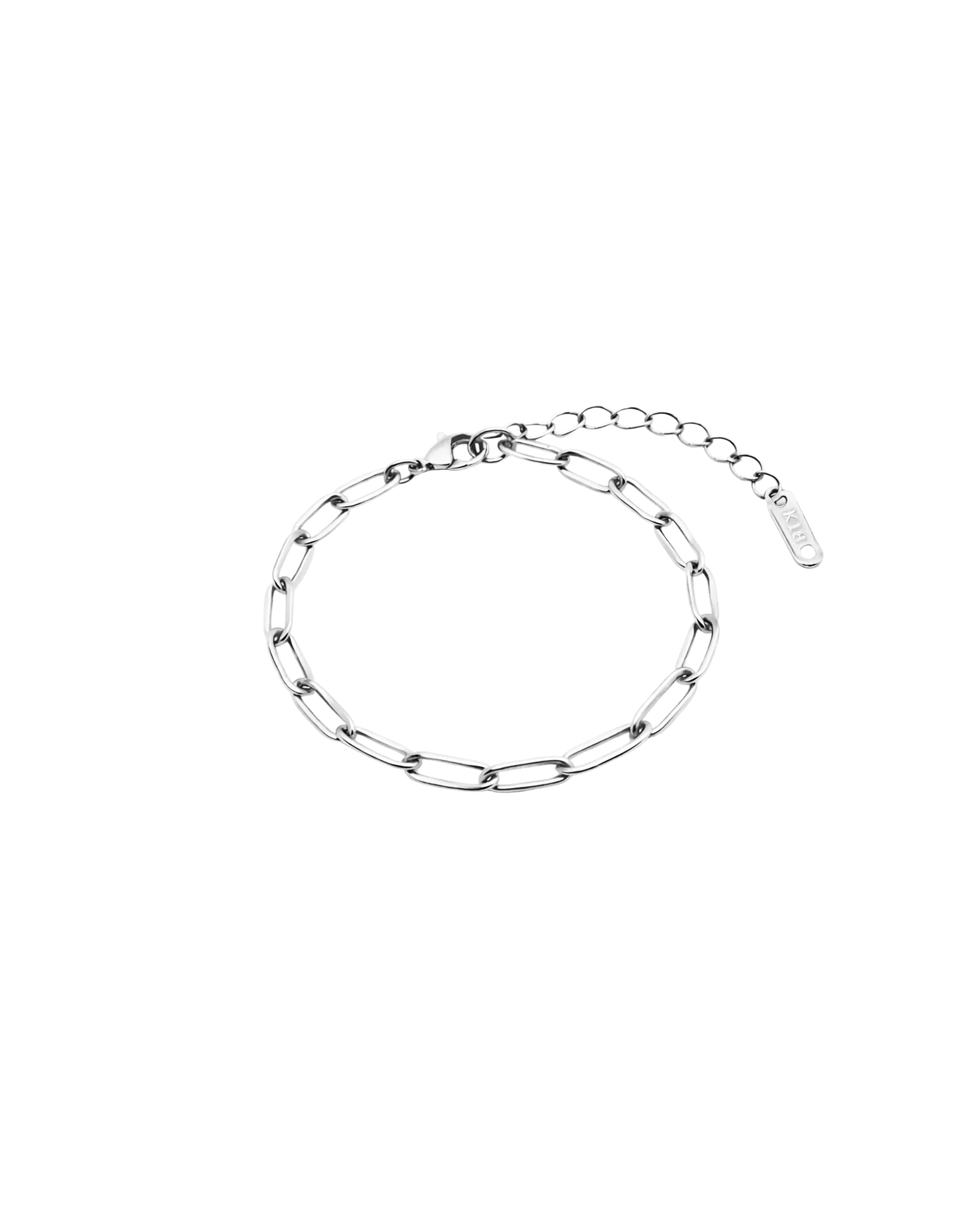 Základní stříbrný náramek na přívěsky Paperclip