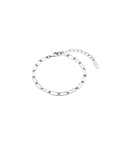 Základní stříbrný náramek na přívěsky Paperclip
