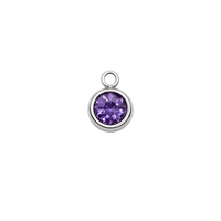 Přívěsek Birthstone Ryby na náramek i řetízek - Stříbrná