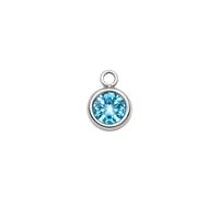 Přívěsek Birthstone Vodnář na náramek i řetízek - Stříbrná