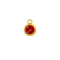 Přívěsek Birthstone Lev na náramek i řetízek - Zlatá