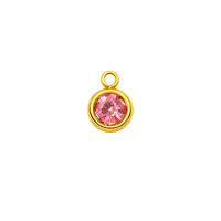 Přívěsek Birthstone Panna na náramek i řetízek - Zlatá