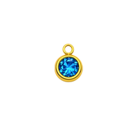Přívěsek Birthstone Váhy na náramek i řetízek - Zlatá