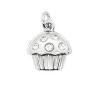 Přívěsek Cupcake na náramek i řetízek - Stříbrná