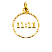 Přívěsek Andělské číslo 11:11 na náramek i řetízek - Zlatá