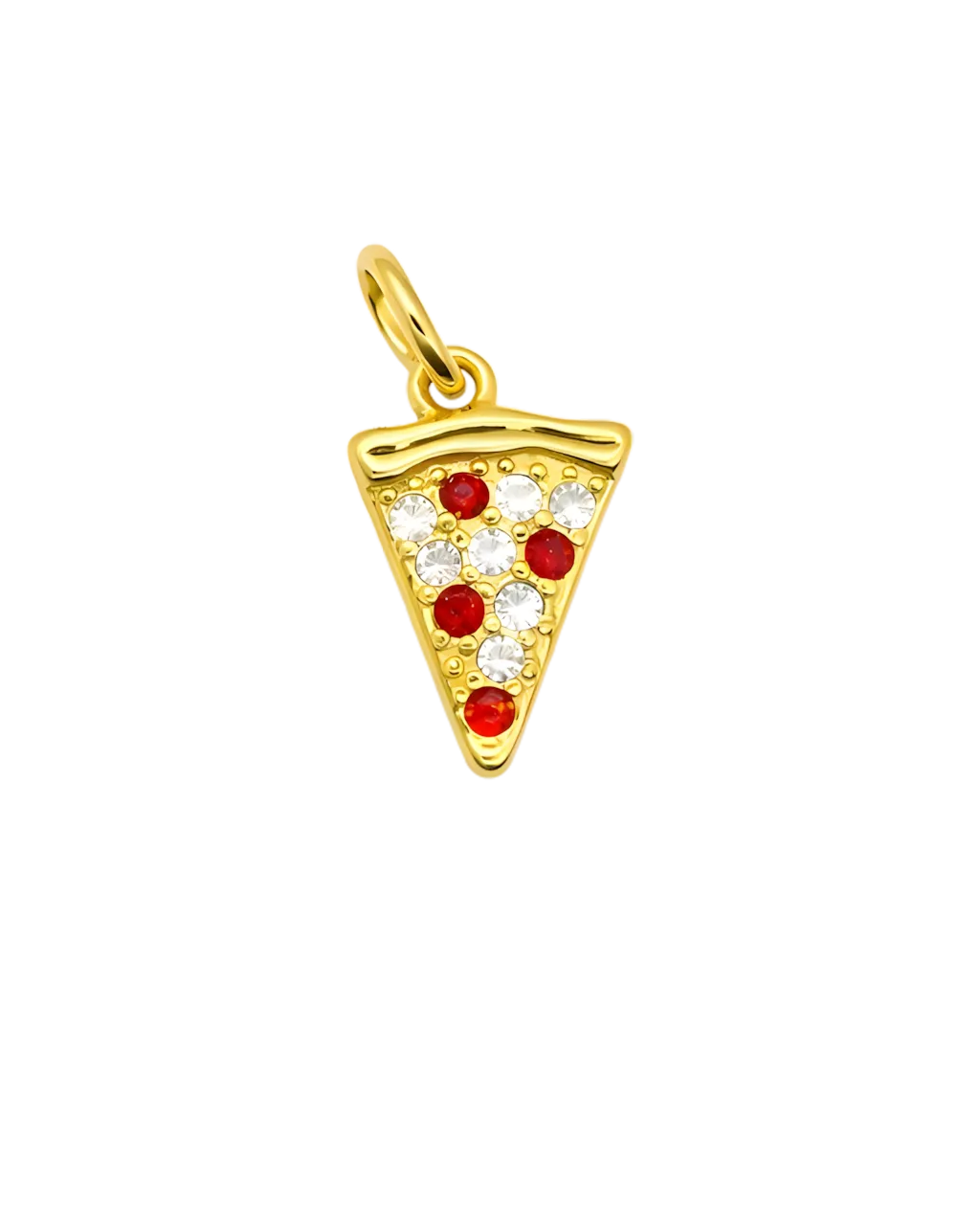 Přívěsek pizza se zirkony na náramek i řetízek