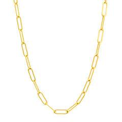 Náhrdelník zlatý Paperclip big