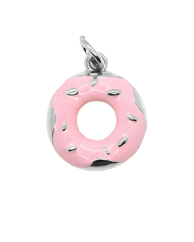 Přívěsek Růžový donut na náramek i řetízek