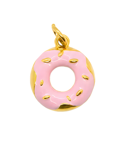 Přívěsek Růžový donut na náramek i řetízek